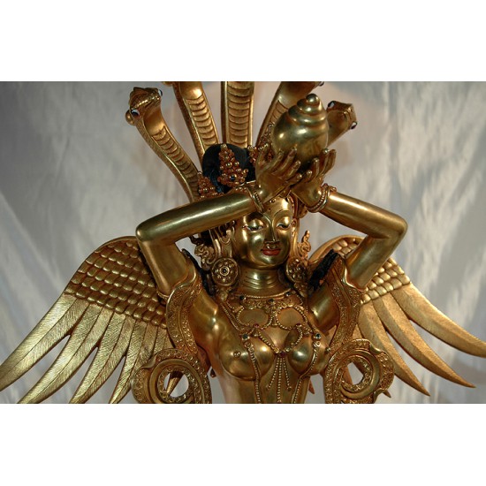 Naga Statue: Buddhist Winged Goddess