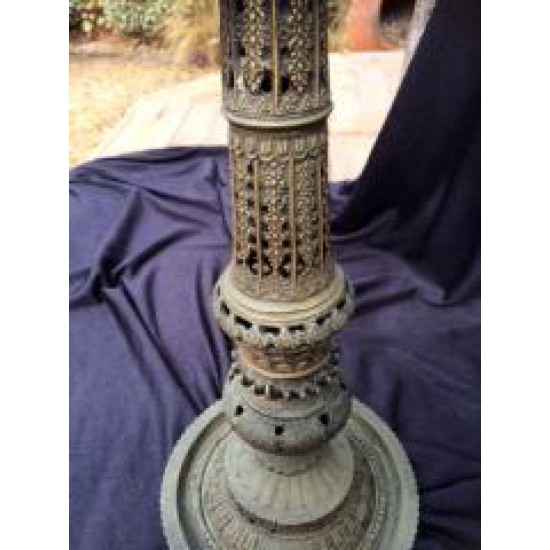 Temple Oil Lamp: Antique