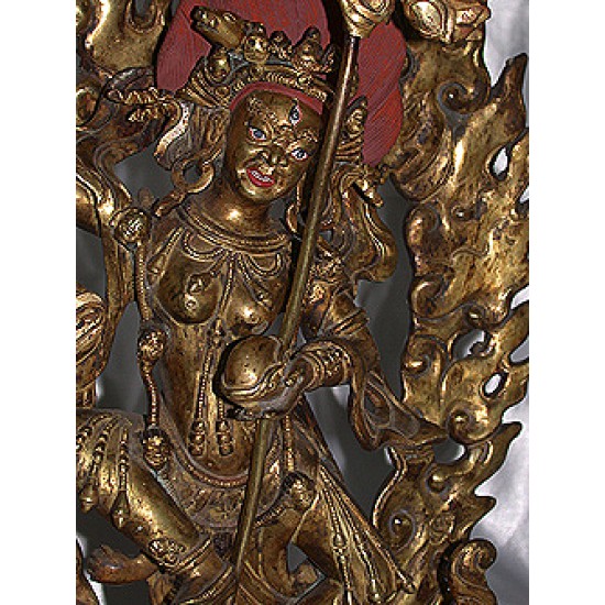 Brass Figurine of a Dancing Dakini, 16H